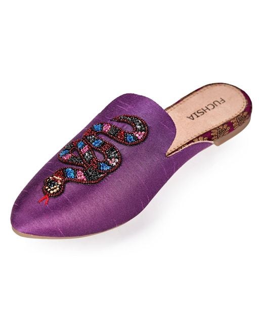 Fuchsia Shoes Blue Serpent