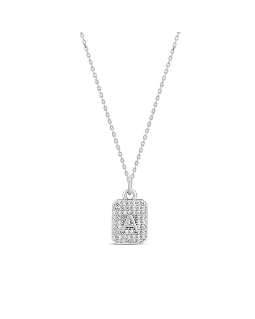 SHYMI Metallic Mini Pave Initial Medallion