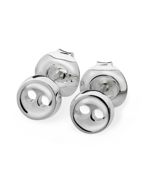 Lucy Quartermaine Metallic Small Button Studs