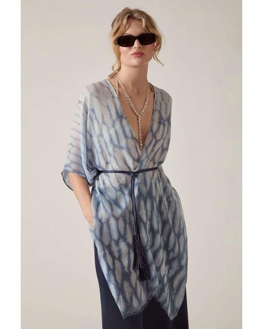 James Lakeland Blue Shibori Print Kaftan