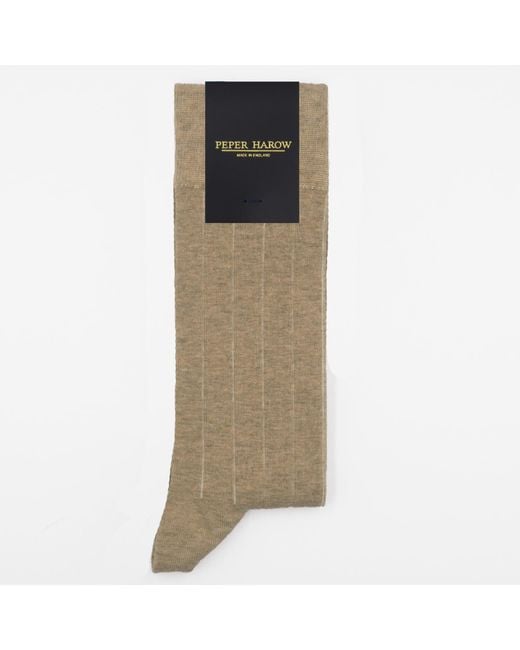 Peper Harow - Made in England Gray Neutrals Indulgent Cashmere Socks for men