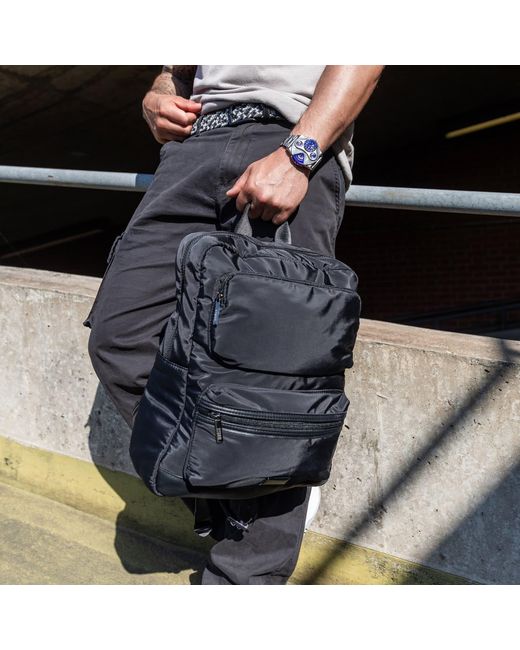 Storm Black Zephyr Nylon Modulated Backpack for men