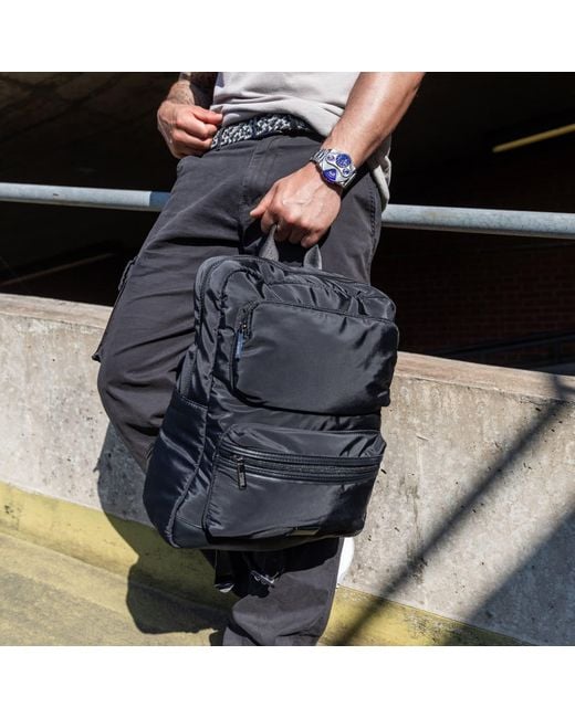 Storm Black Zephyr Nylon Modulated Backpack for men