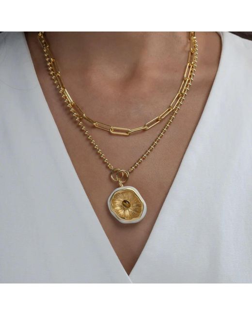 Onia Metallic Oyster Cap Charm