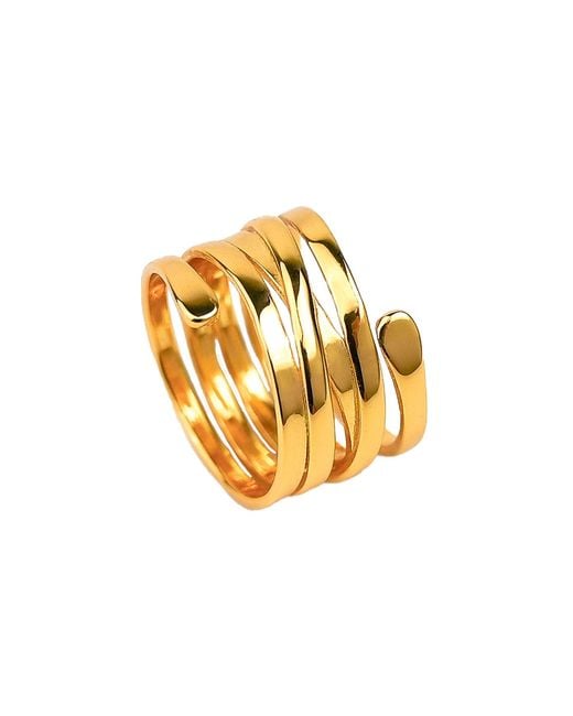 Zynnia Collective Metallic Bold Wrap Ring