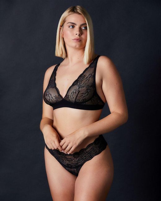 Journelle Black Sapna Plunge Bralette Noir