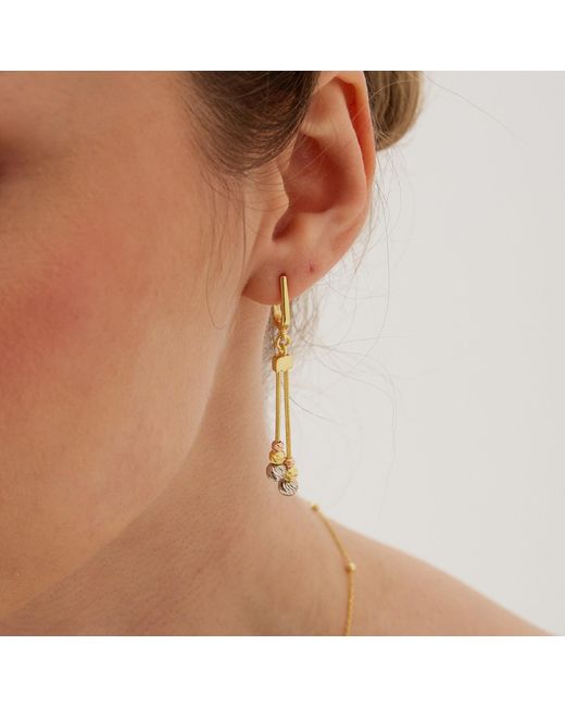Spero London Metallic Dorissa Sterling Drop Earring Multicolour Beads