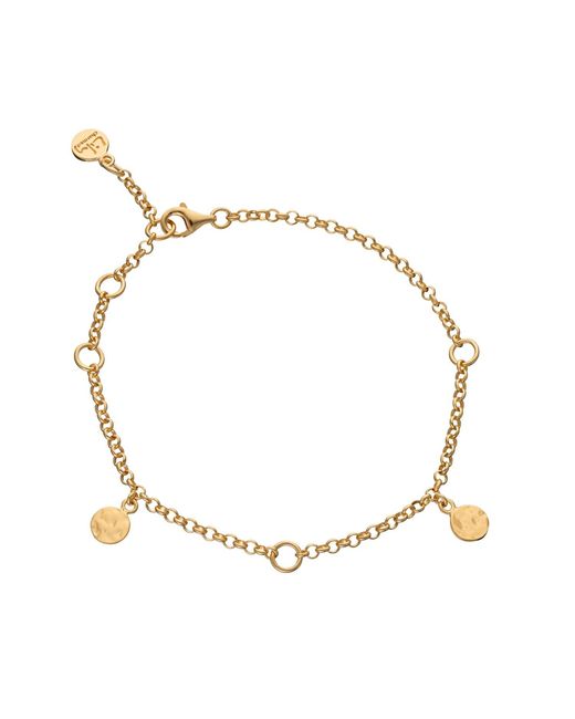Lily Charmed Metallic Plated Three Station Charm Bracelet