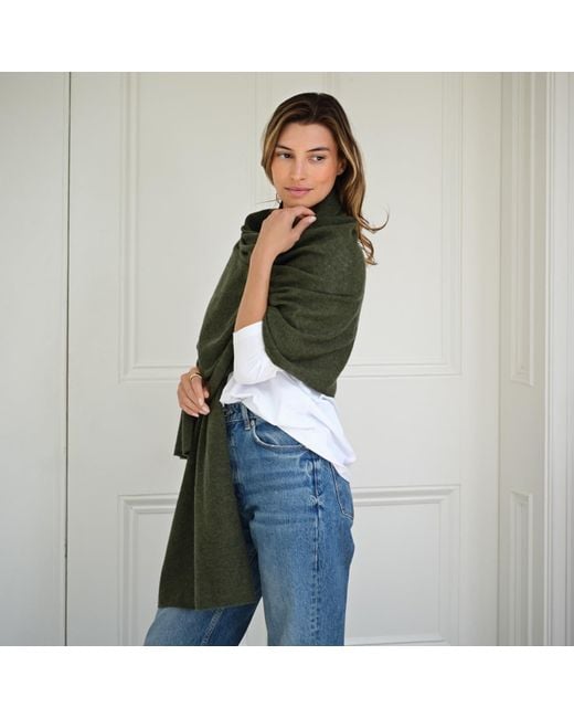 Cove Green Lola Cashmere Travel Wrap