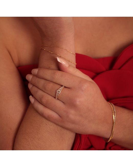 Esterah Metallic Radiant Baguette Ring