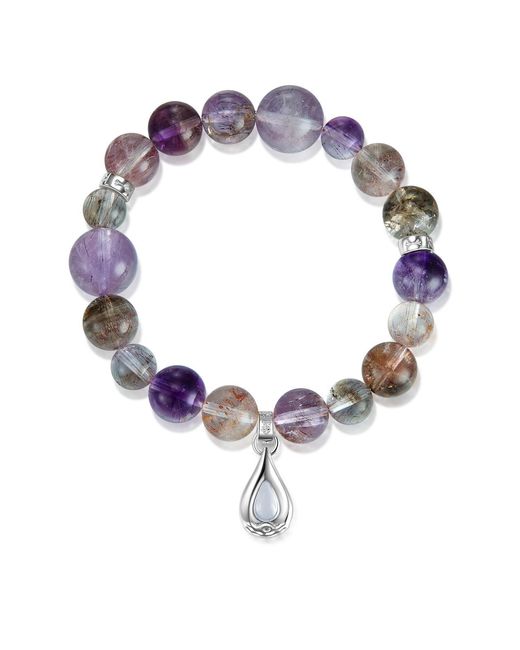 Aurozia Multicolor Five Elements Super Seven Crystal Beadeds Bracelet Water