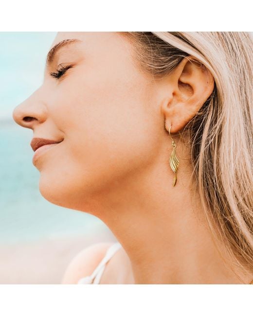 Augustine Jewels Metallic Curved Shell Drop Earrings