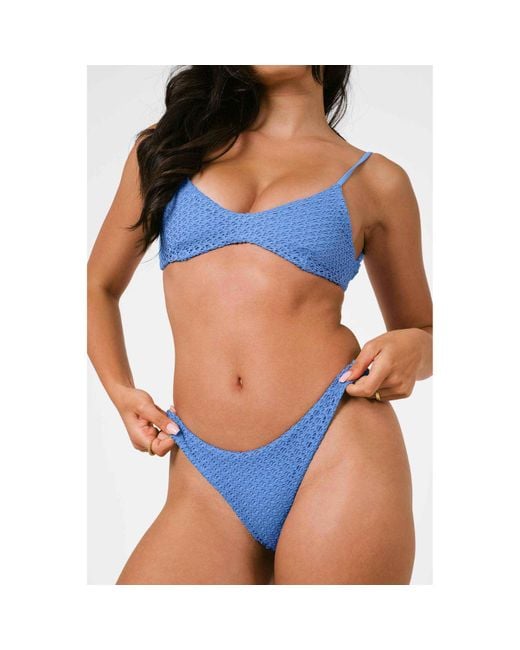 Blackbough Swim Blue Natalie Scoop Neck Top Oceania Crochet