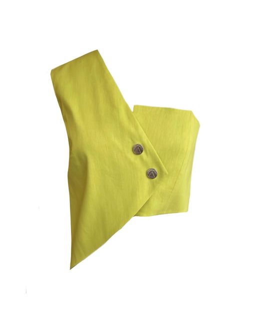 Mirimalist Yellow Eli Linen Bustier