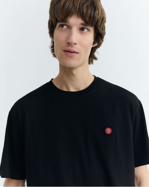 Thinking Mu Black Aaron Back Sun T-Shirt for men