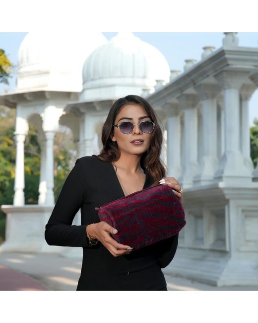 Conscious Yoga Collective Purple The Tiger Velvet Three Piece Travel Set