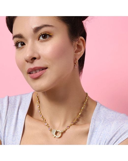 Cloud Haven Metallic Studded Clasp Necklace