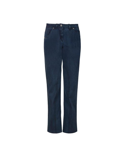 Conquista Blue Full Length Straight Denim Pants