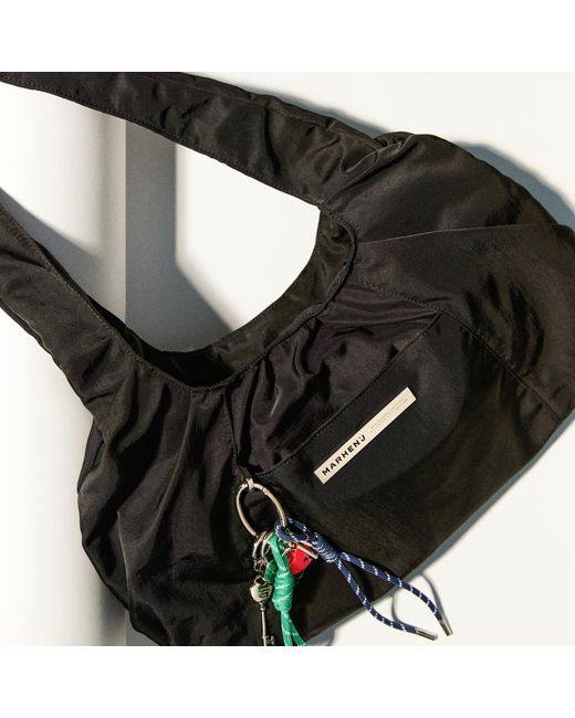 MARHEN.J Black Airy Nylon Shoulder Bag