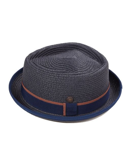 Dasmarca Hats Blue Dasmarca Durban Summer Diamond Crown Light Weight Breathable Porkpie Hat for men