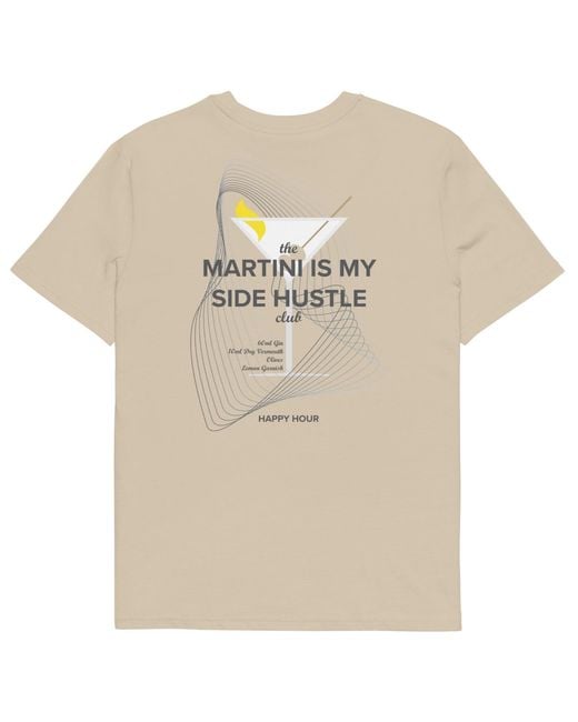 Anchor and Crew Natural Neutrals Desert Dust Martini Is My Side Hustle Club Organic Cotton T-Shirt
