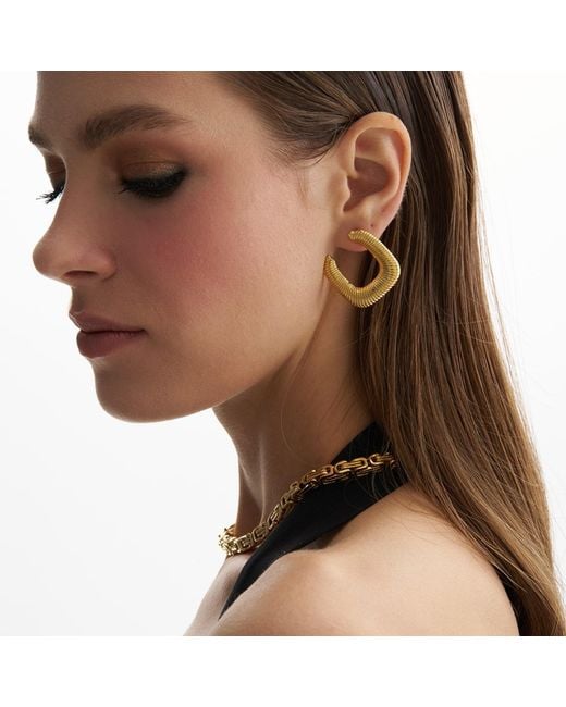 Maison De Gala Metallic Keira Textured Earring