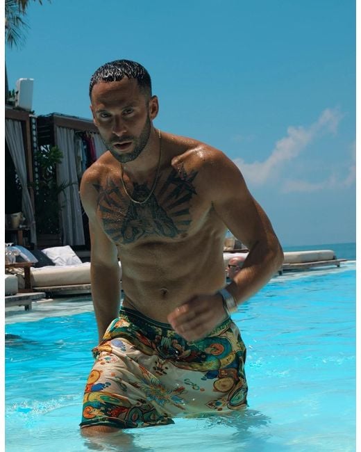 Hustle Green Dolce Vita Swim Shorts for men