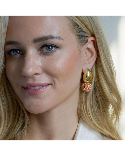 Saule Label Metallic Rose Tulia Glam Earrings