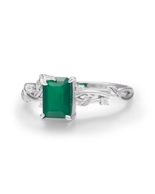 Azura Jewelry New York Green Ring Of Earth Onyx Vermeil