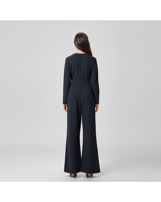 Smart and Joy Black V-Cleavage Jumpsuit