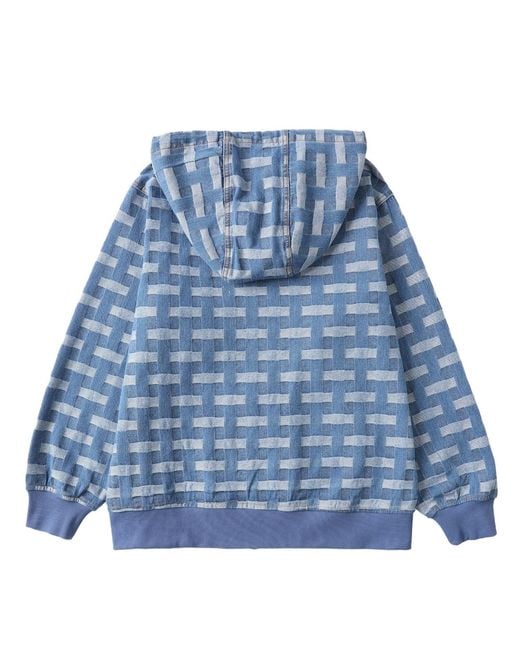 VERYRARE Blue Criss-Cross Hoodie for men