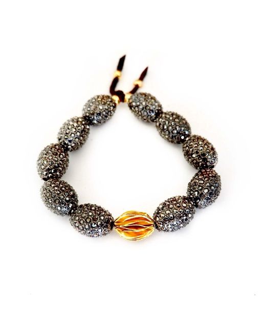 Persia Dona Jewelry Metallic Hematite & Pyrite Petal Bracelet