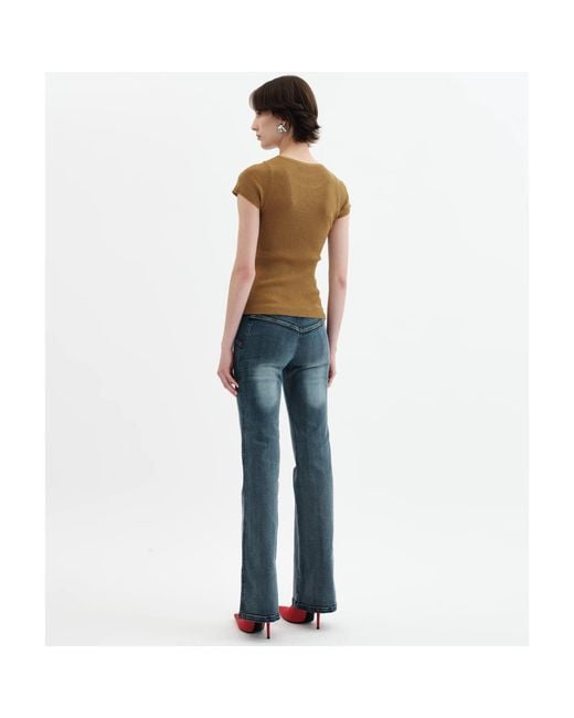 Jakke Green Twin Collar Top