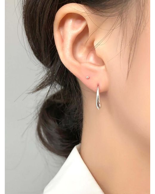 Cote Cache White Teardrop Earrings