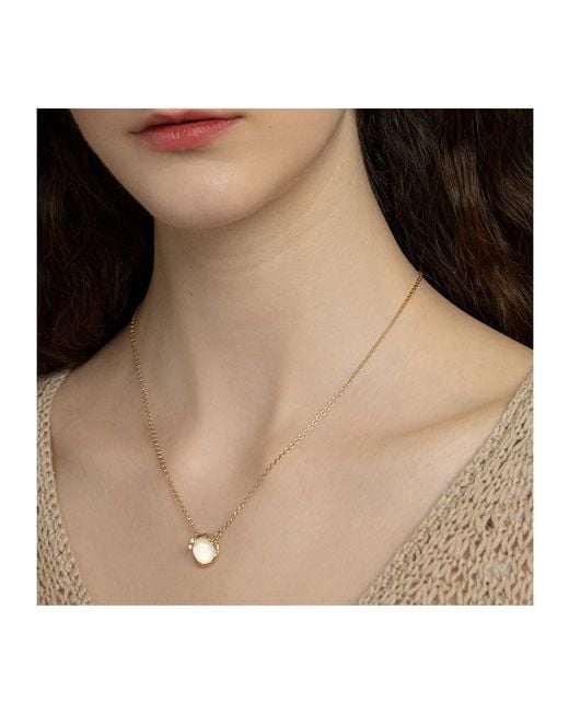 Vintouch Italy Metallic Ad Astra-Plated Moonstone Necklace
