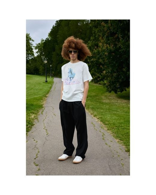Sour Figs White Horse Print T-Shirt