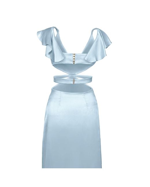 Anse Victorin Blue Angelina Silk Dress