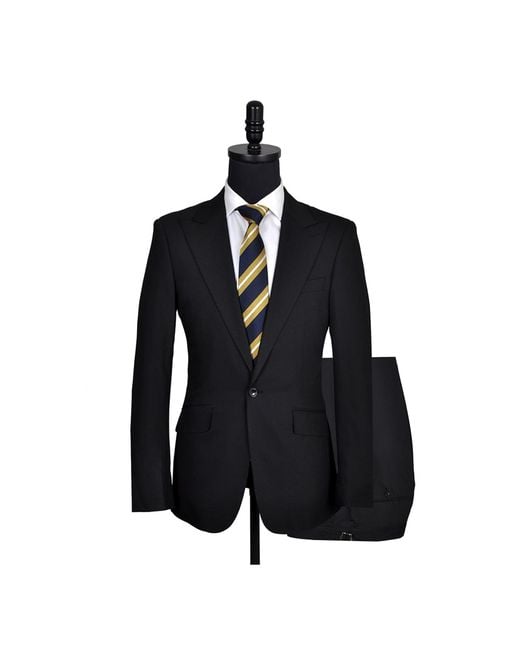 DAVID WEJ Black Aldo Single Breasted Suit for men
