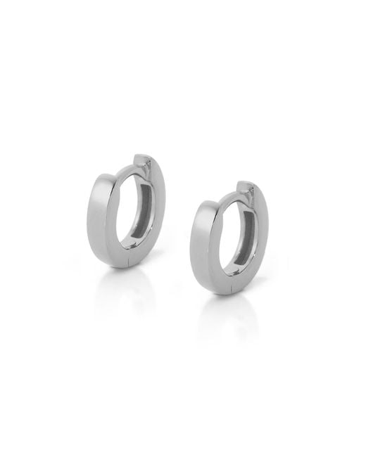 Nellou Jewellery Metallic Timeless Huggie Earrings Sterling