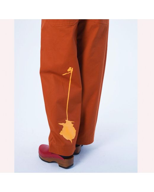 Lilia Munn Orange Organic Cotton Trouser –