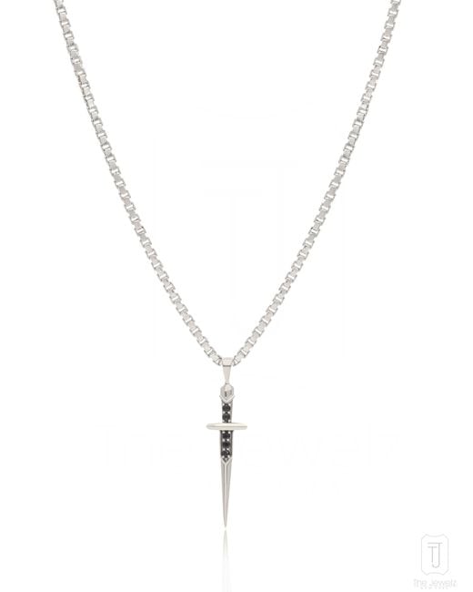 The Jewelz Metallic Dante's Dagger Sterling Pendant For Gifting for men