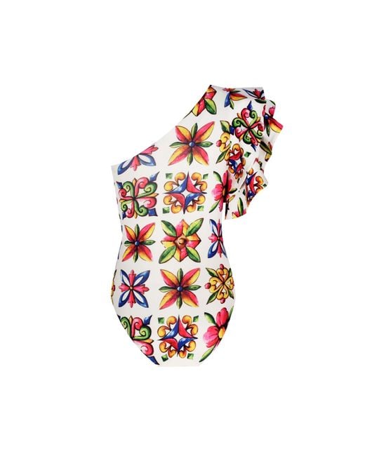 Nur Karaata Red Begonia Sicilia Swimsuit
