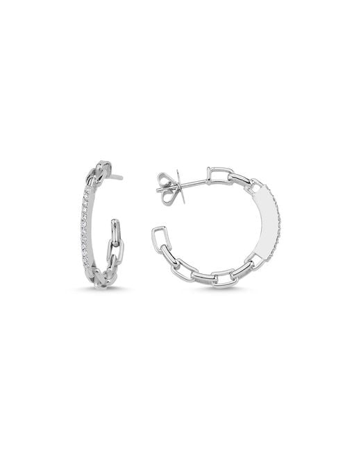 Ecce | Artisan Diamonds Metallic 14K Solid Diamond Chain Earring