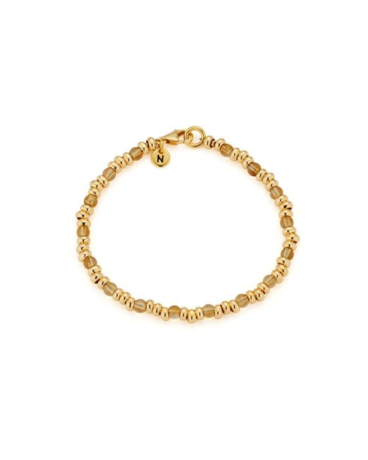 Nellou Jewellery Metallic Gem Citrine Bracelet November Birthstone Plated Sterling