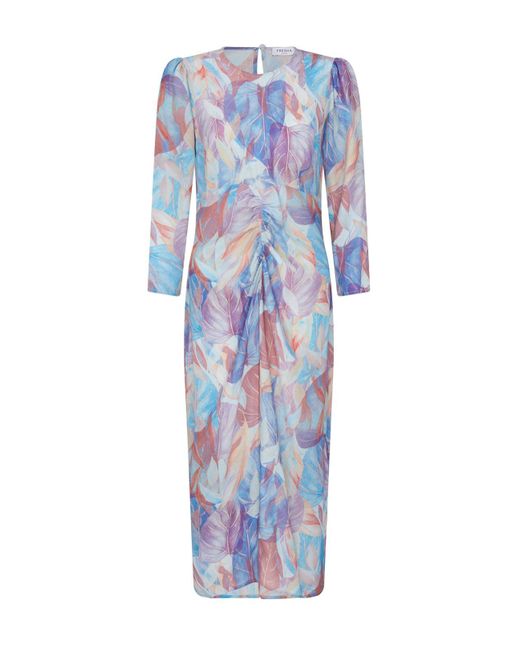Fresha London Blue Neutrals / Diana Dress Leaves