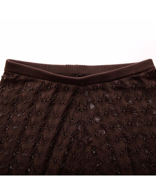 Fully Fashioning Black Khloe Crochet Knit Legging Short