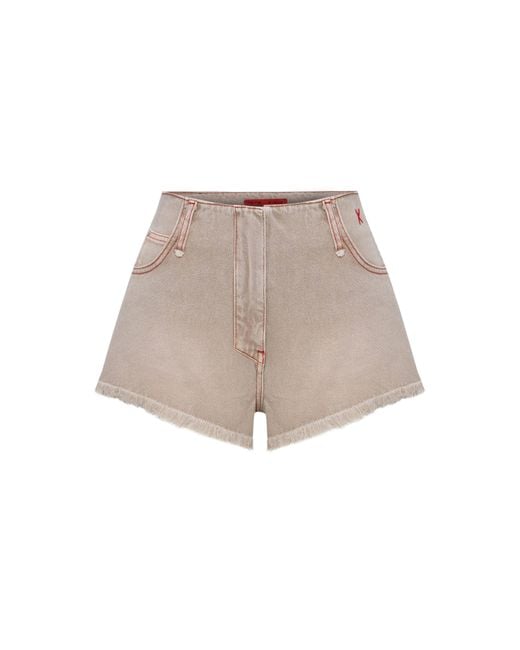 Pcfg Brown Neutrals Pure Cotton Faded Super Mini Short
