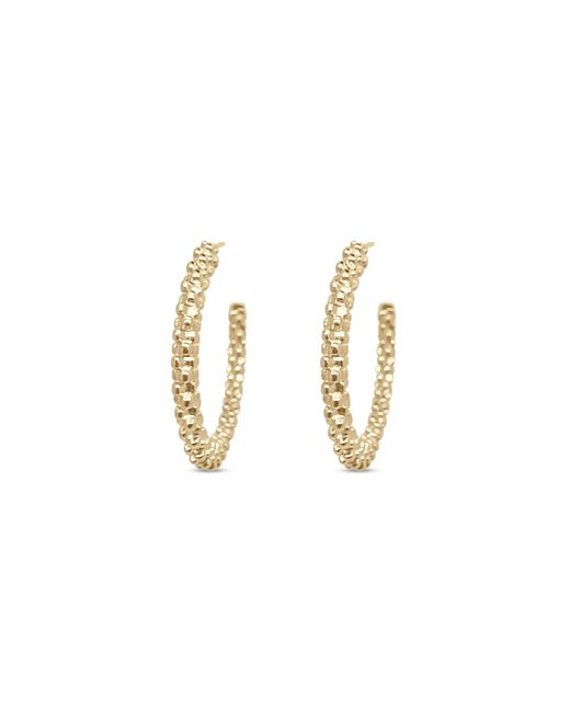 Clemence Wren Metallic Statement Bobble Textured Hoops