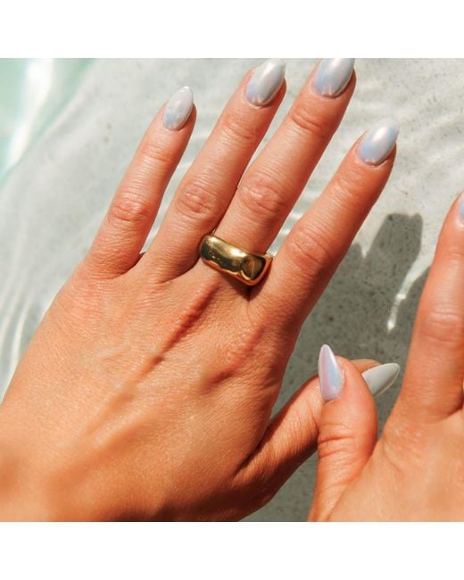 VIEA Metallic Kyma Irregular Square Ring