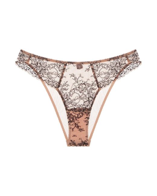 Journelle White Neutrals Chloe French Knicker Praline Noir